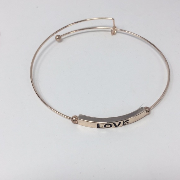 Charm bracelets Set of 3 rose gold tone wire - Picture 2 of 4